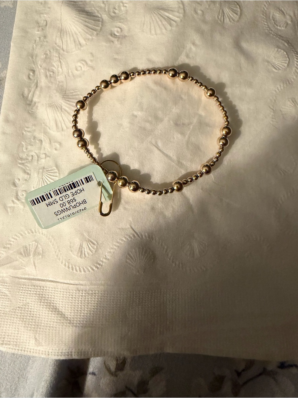 Enewton hope gold 5mm Beaded Stretch Bracelet NWT - Picture 2 of 2